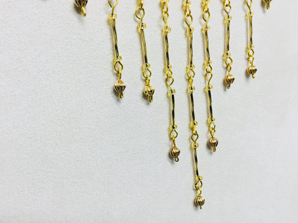 Gold Cascading Fringe Necklace