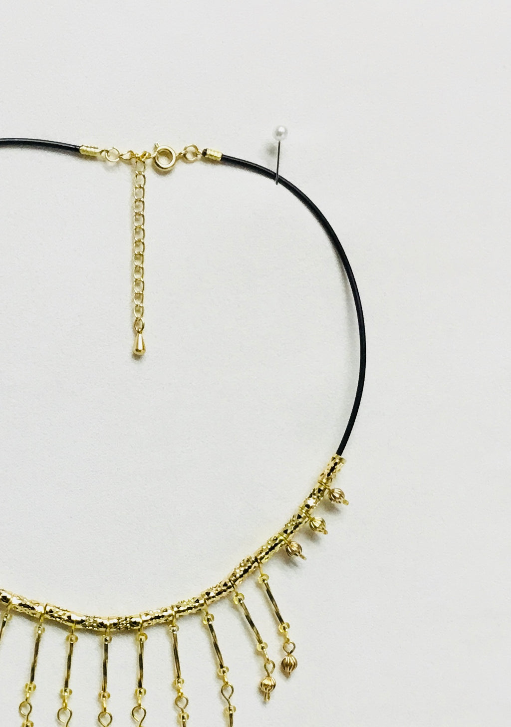 Gold Cascading Fringe Necklace