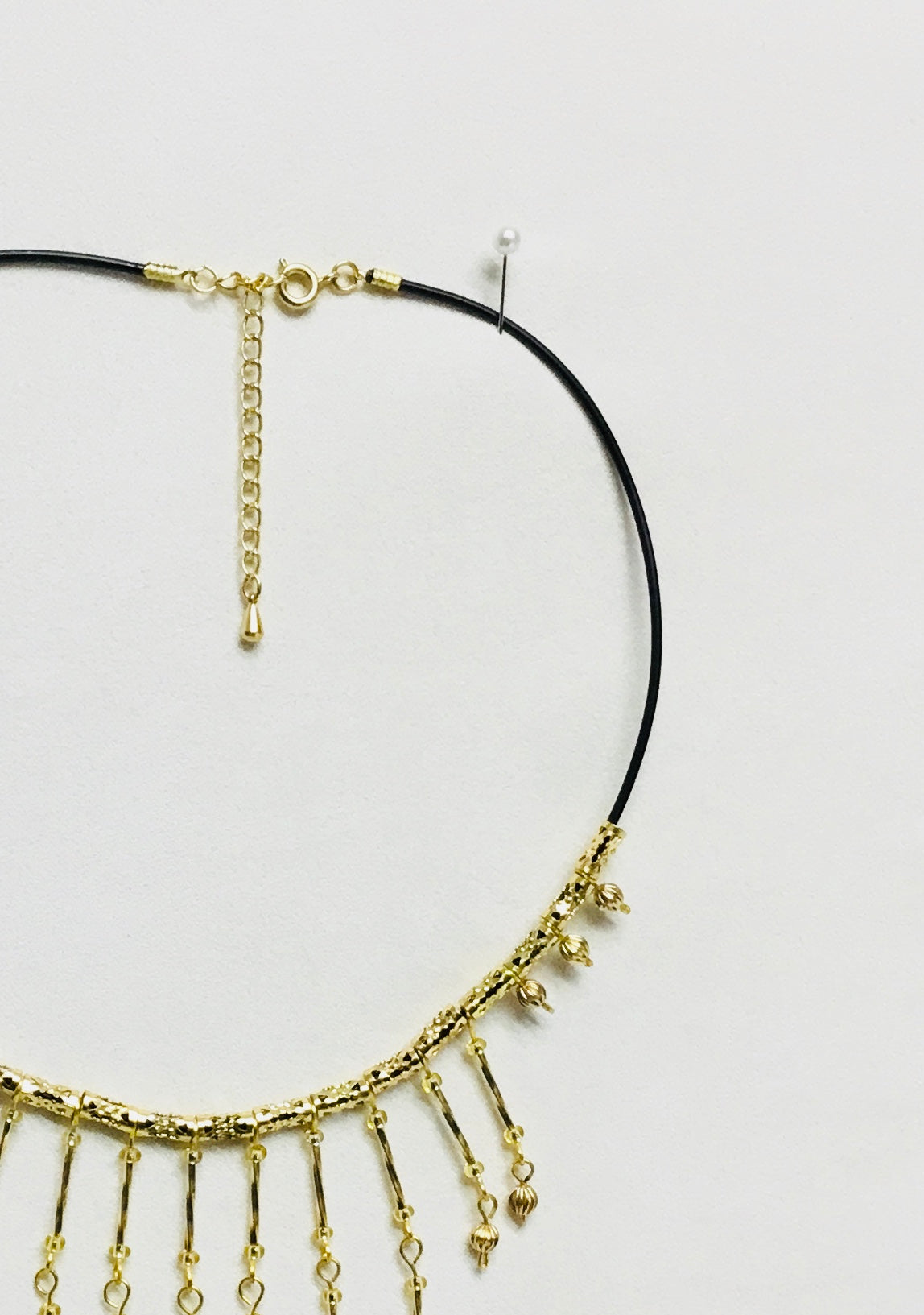 Gold Cascading Fringe Necklace