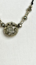 Silver Filigree Flower Pendant Necklace