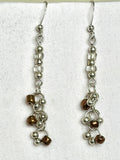 Silver & Bronze Chainmail Drop Earrings