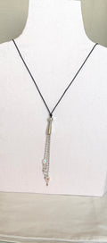 Silver Tassel Lariat Necklace