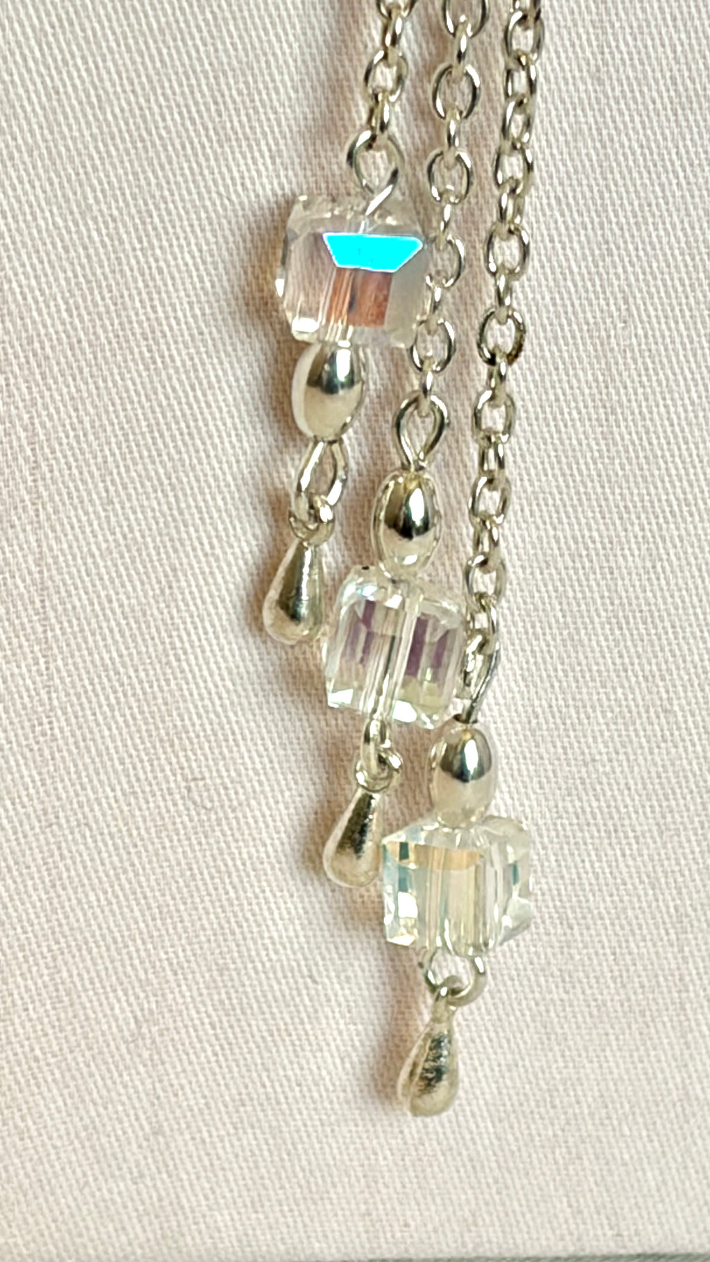 Silver Tassel Lariat Necklace