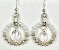 Pearl & Crystal Hoop Drop Earrings