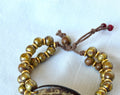 Gold Wood-Effect Acrylic Bead Bracelet