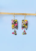 Wild Bloom Polymer Clay Drop Earrings